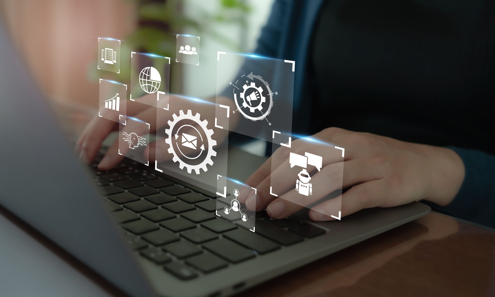 CRM and ATS dashboard with enriched lead profiles, automated tags, and onboarding task automation.
